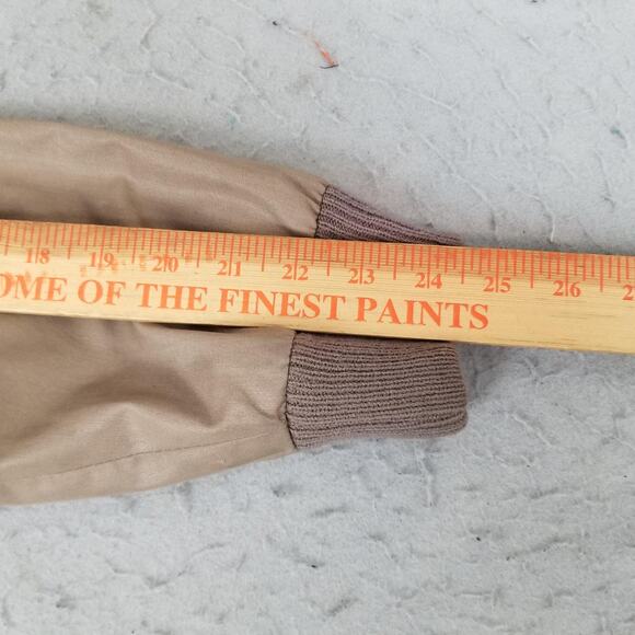 Vintage London Fog Jacket Mens 42 Brown Bomber Outdoors Unlimited Epaulet 80s - Picture 14 of 15